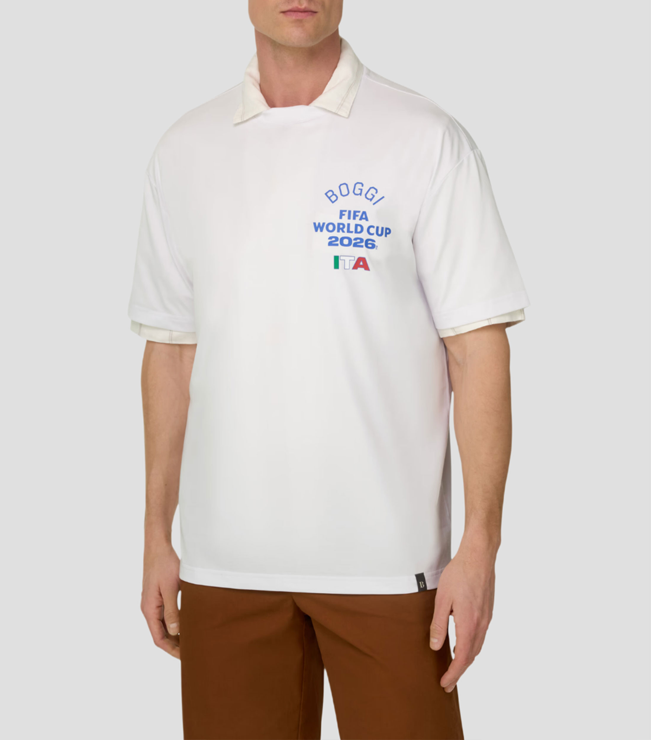 Playera cuello redondo manga corta estampada Hombre